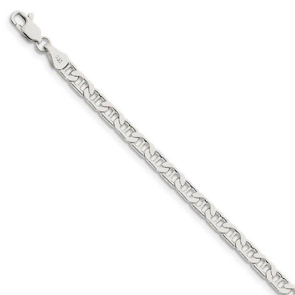 4.5mm, Sterling Silver, Anchor Chain Bracelet, 8 Inch